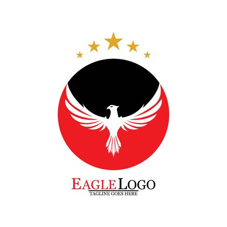 Falcon Eagle Bird Logo Template Vector Iconのイラスト素材