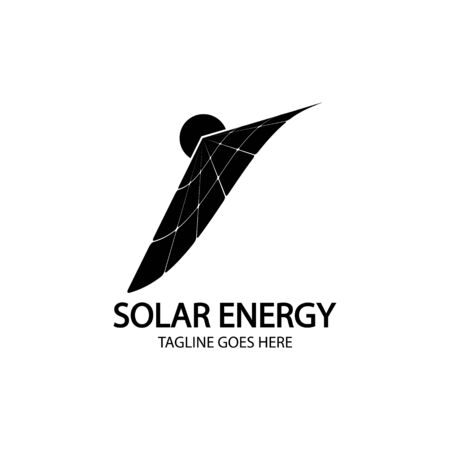 Solar logo energy icon vector designのイラスト素材