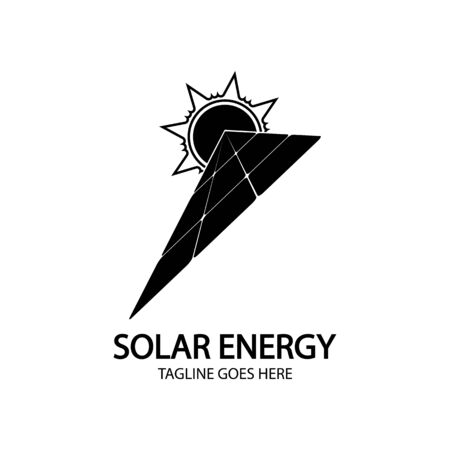 Solar logo energy icon vector designのイラスト素材