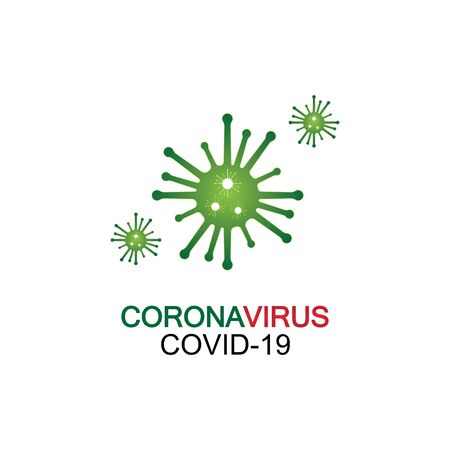 virus,coronavirus, Bacteria, Germs and Microbe isolated on white background. Vector Icon Illustrationのイラスト素材