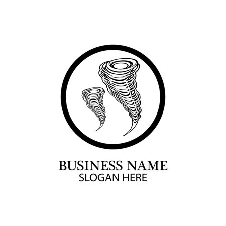 Tornado logo symbol vector illustration designのイラスト素材