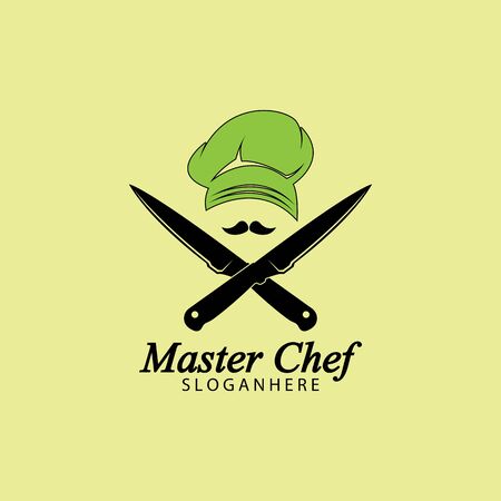 Master Chef Logo Design Vector Illustrationのイラスト素材