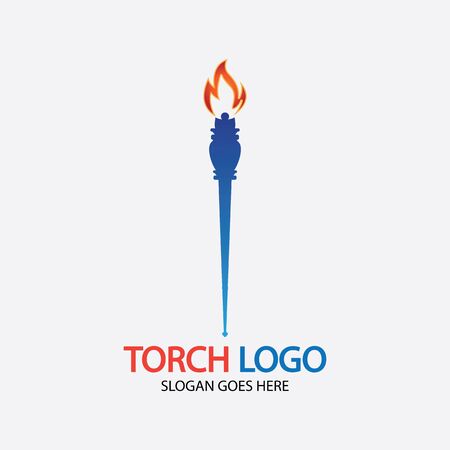 Torch vector icon illustration design templateのイラスト素材