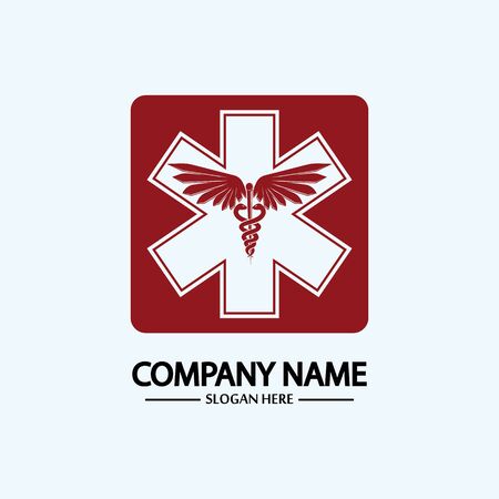 Caduceus, Caduceus logo icon for Medical healthcare conceptual vector illustrationsのイラスト素材