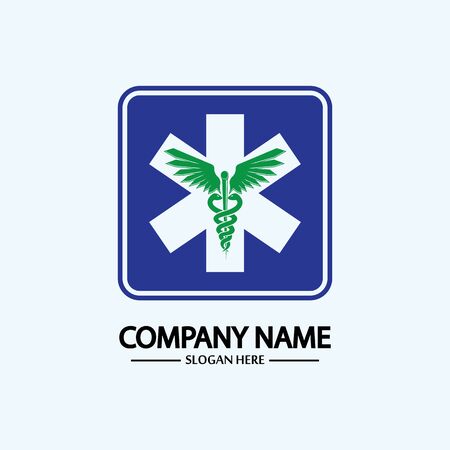 Caduceus, Caduceus logo icon for Medical healthcare conceptual vector illustrationsのイラスト素材
