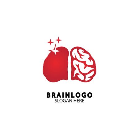 Brain logo designs concept vector, Health Brain Pulse logo, Brain care  logo template vectorのイラスト素材