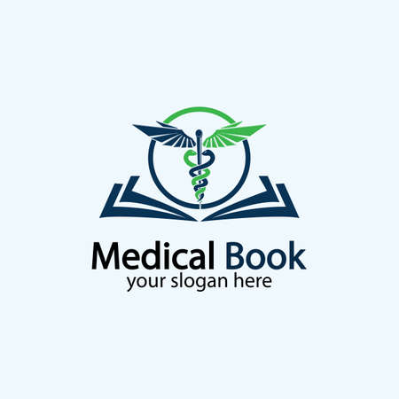 Medical Book icon design vector,health book education Designs Inspiration.のイラスト素材