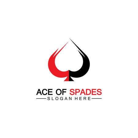 Ace of Spades icon logo design. Flat related icon for web and mobile applications. It can be used as - logo, pictogram, icon, infographic element. Illustration.のイラスト素材
