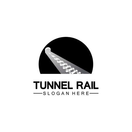 Rail with tunnel logo icon vector design templateのイラスト素材