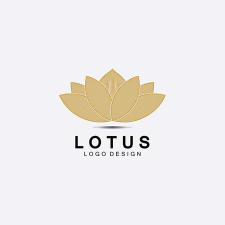 Vector lotus flowers design for spa, yoga class, hotel and resortのイラスト素材