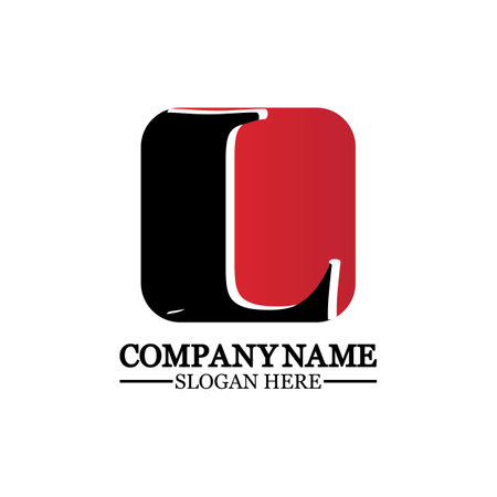 Letter L logo icon design template elementsのイラスト素材