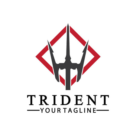 Vintage Trident Spear of Poseidon Neptune God Triton King   designのイラスト素材