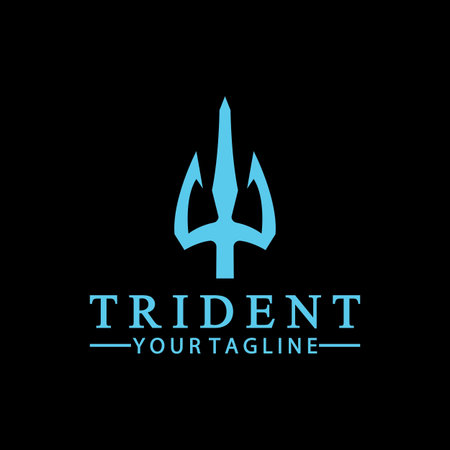 Vintage Trident Spear of Poseidon Neptune God Triton King   designのイラスト素材