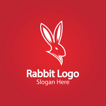 Rabbit  template vector icon illustration designのイラスト素材