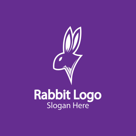 Rabbit  template vector icon illustration designのイラスト素材