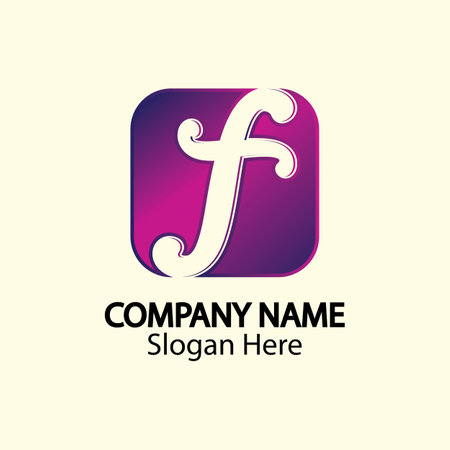 F Letter vector icon illustration designのイラスト素材