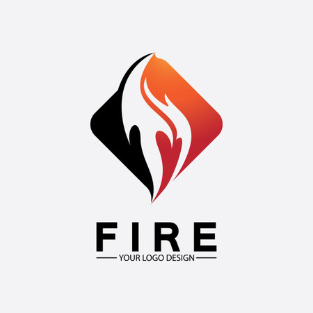 fire flame logo icon vector design templateのイラスト素材