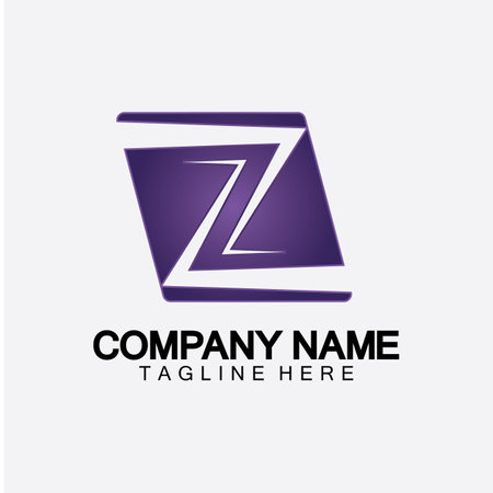Letter Z number 2 logo icon vector illustration design templateのイラスト素材