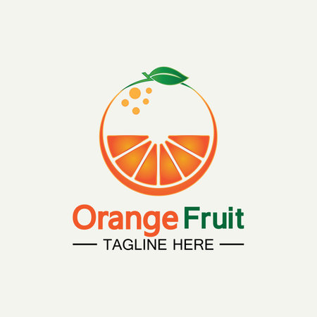 Orange logo design Vector icon illustration designのイラスト素材