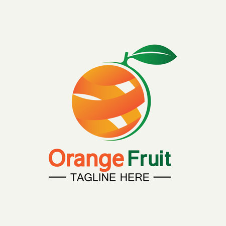 Orange logo design Vector icon illustration designのイラスト素材
