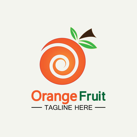 Orange logo design Vector icon illustration designのイラスト素材