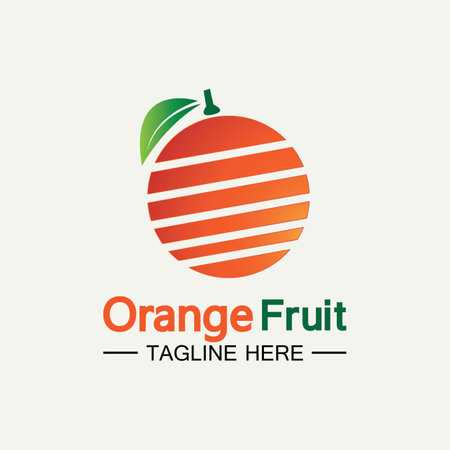 Orange logo design Vector icon illustration designのイラスト素材