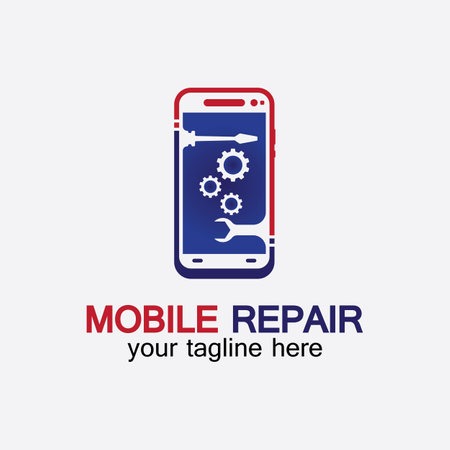 Mobile Phone Repair Logoのイラスト素材
