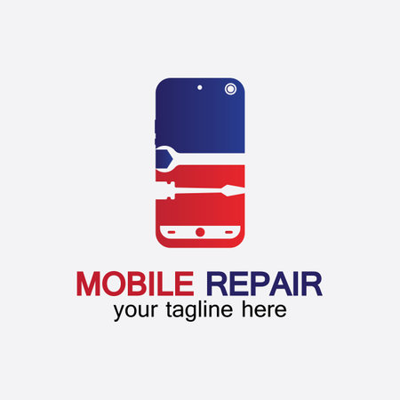 Mobile Phone Repair Logoのイラスト素材