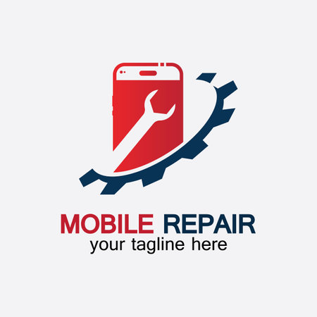 Mobile Phone Repair Logoのイラスト素材