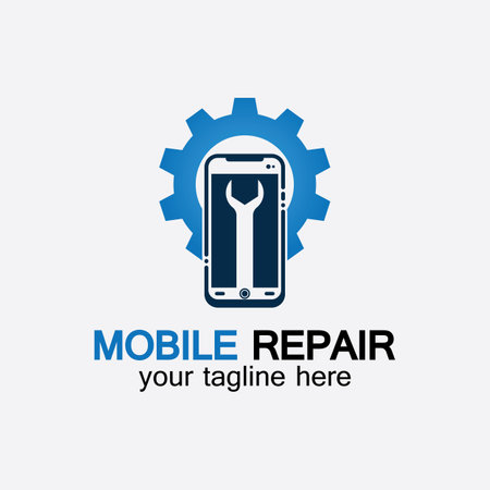 Mobile Phone Repair Logoのイラスト素材