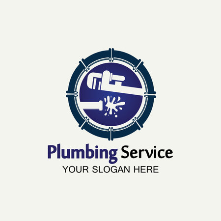 Plumbing Service  icon vector illustration design Template.Plumbing .Plumbing service icon  creative vector illustrattionのイラスト素材