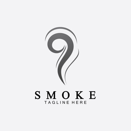 Smoke steam icon logo illustration isolated on white background,Aroma vaporize icons.のイラスト素材