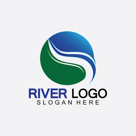 River Logo vector icon illustration design templateのイラスト素材
