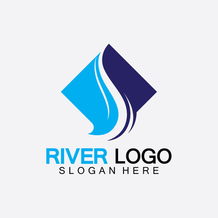 River Logo vector icon illustration design templateのイラスト素材