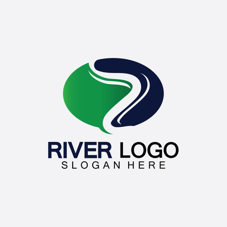 River Logo vector icon illustration design templateのイラスト素材