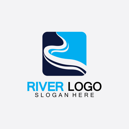 River Logo vector icon illustration design templateのイラスト素材