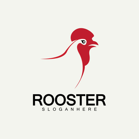 Rooster head logo vector icon symbol illustration design.Rooster  chicken  cock. Abstract vector illustrationのイラスト素材