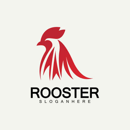 Rooster head logo vector icon symbol illustration design.Rooster  chicken  cock. Abstract vector illustrationのイラスト素材