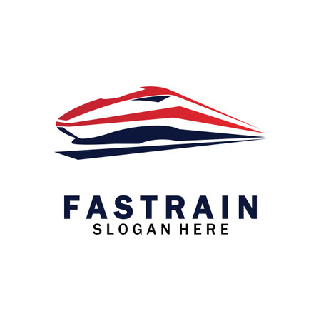 Train logo vector illustration design.fast train logo.High speed train illustration logo-vector...