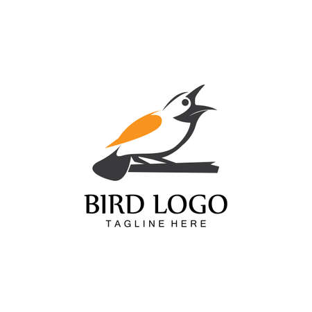 bird logo vector icon design templateのイラスト素材