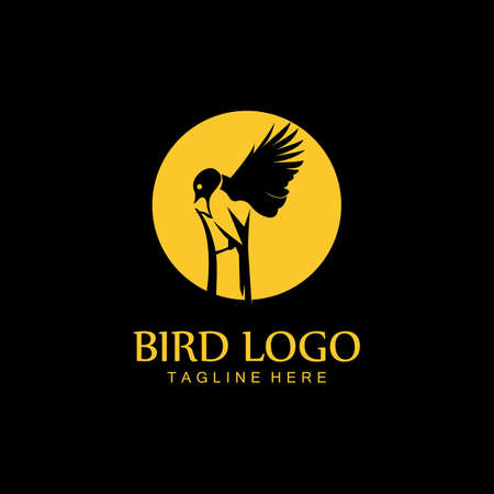 bird logo vector icon design templateのイラスト素材