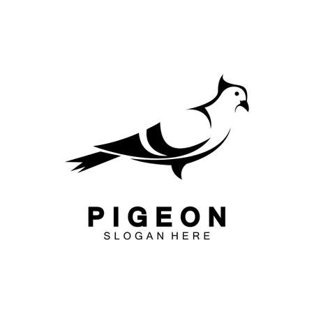 Pigeon bird logo vector icon illustration design templateのイラスト素材