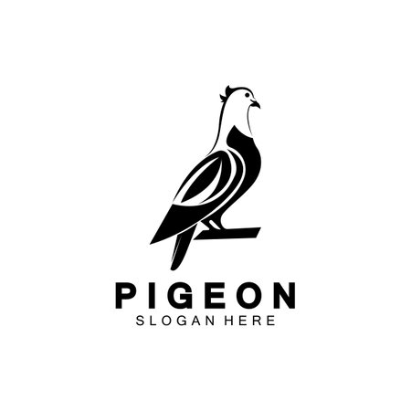 Pigeon bird logo vector icon illustration design templateのイラスト素材