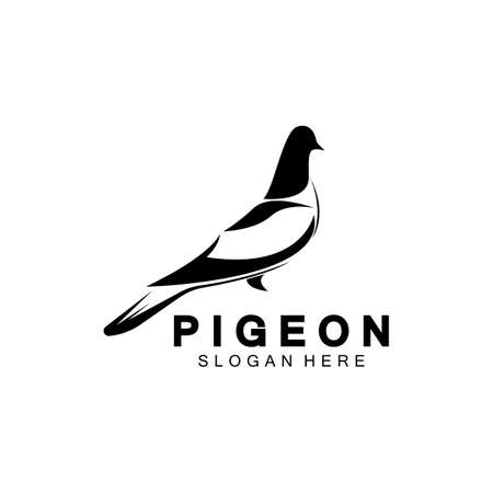 Pigeon bird logo vector icon illustration design templateのイラスト素材