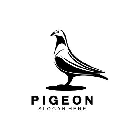 Pigeon bird logo vector icon illustration design templateのイラスト素材