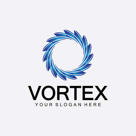 Vortex logo symbol icon illustration design vector.Tornado, vortex, hurricane logo design elementsのイラスト素材