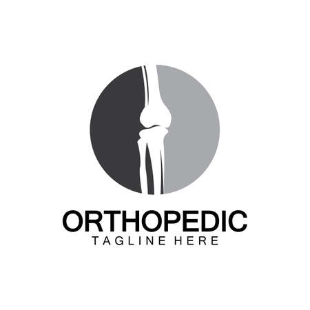 Orthopedic Health Bone Logo vector illustration Design template,Knee Bone Logo designs concept, Health Bone logo symbol iconのイラスト素材