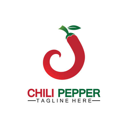 Chili pepper logo vector icon illustration design templateのイラスト素材