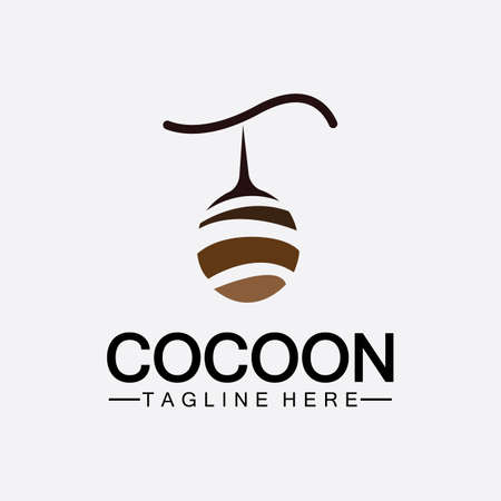 Cocoon logo vector illustration design templateのイラスト素材