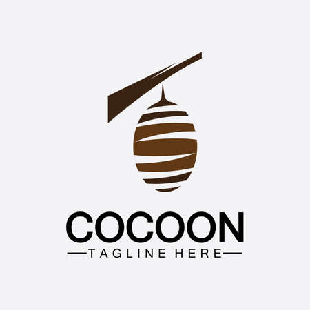 Cocoon logo vector illustration design templateのイラスト素材